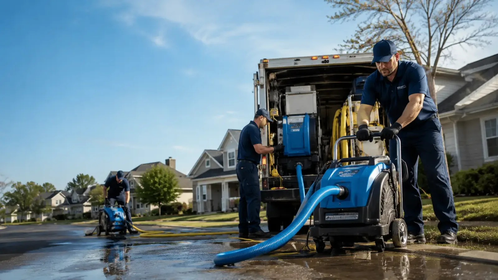 Flood Damage Cleanup in Naval Anacost Annex, DC